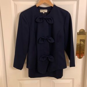 Vintage Hanae Mori navy suits